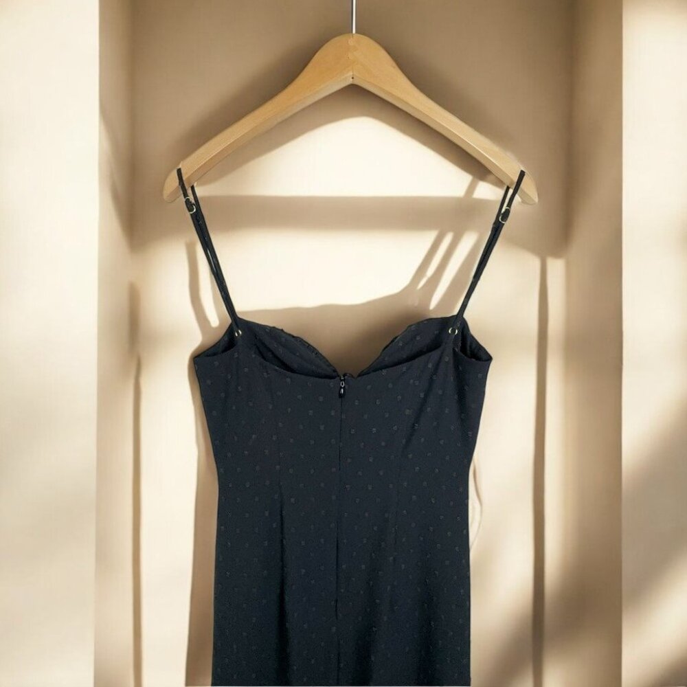 NWT Rumer Anissa Ruched Maxi Dress in Black - Picture 4 of 8